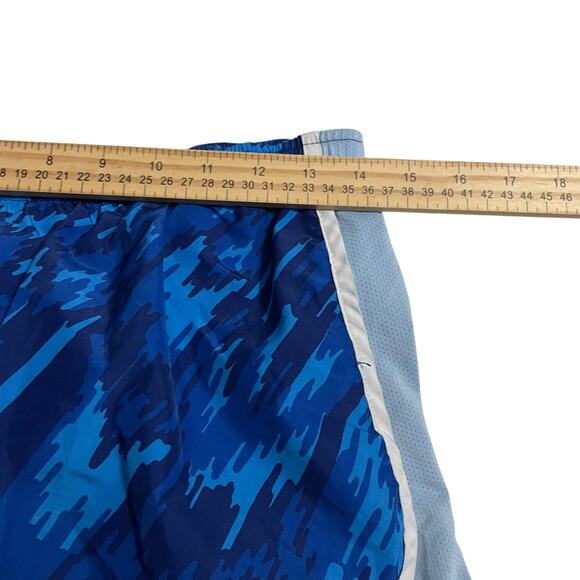 Nike Athletic Shorts Youth Girls XL Blue Tempo All Over Print Running Gym 805574 - Picture 9 of 12